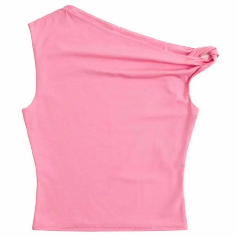 Abercrombie One-Shoulder Pink Top